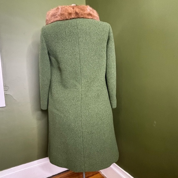 Vintage forstman frizelda MCM retro boucle fern green coat S - Picture 4 of 16